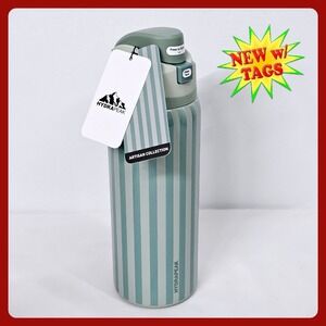 Hydrapeak Oasis 32oz Bottle Artisan Collection Mint Green Stripes Insulated New